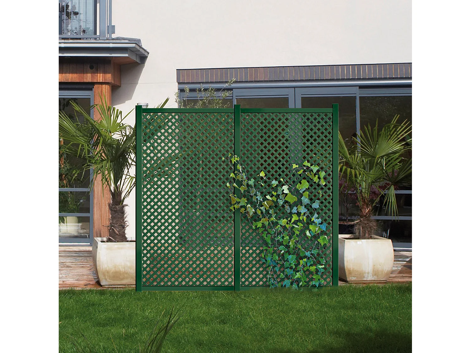 Panel decorativo pp 25 mm privat 1x2 m verde nortene