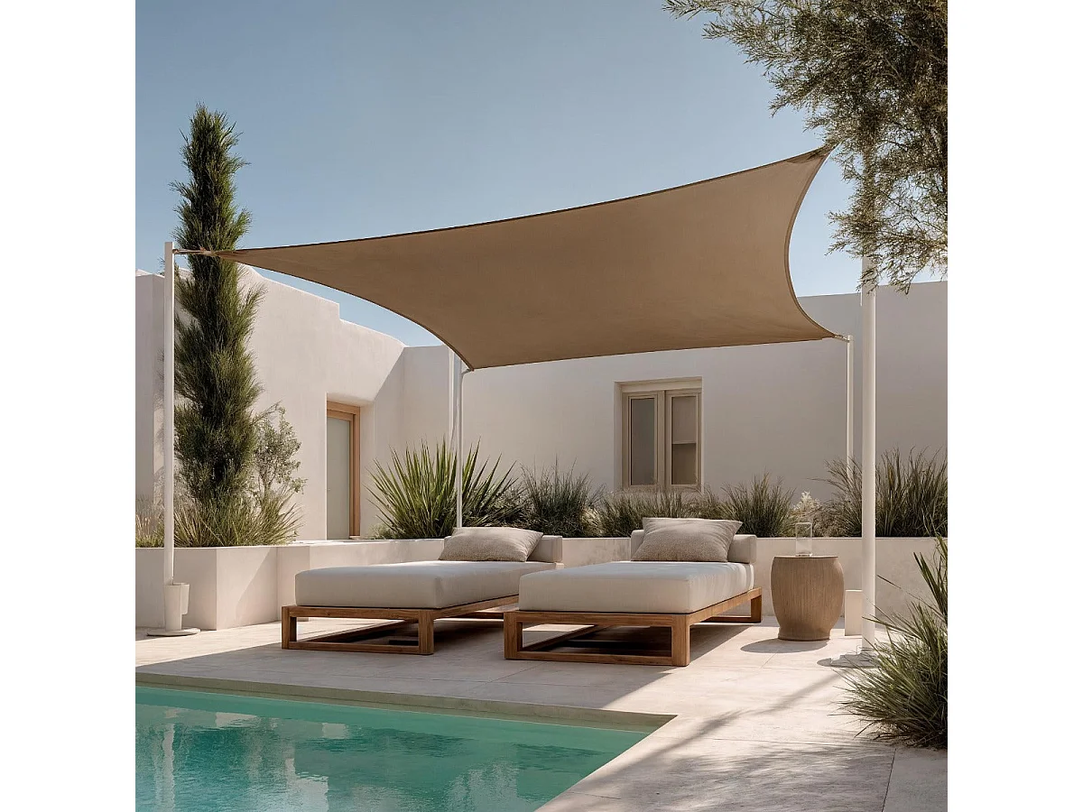 Toldo vela sunnet kit elastic cuadrada 3,4 x 3,4 m nortene 3.4X3.4M