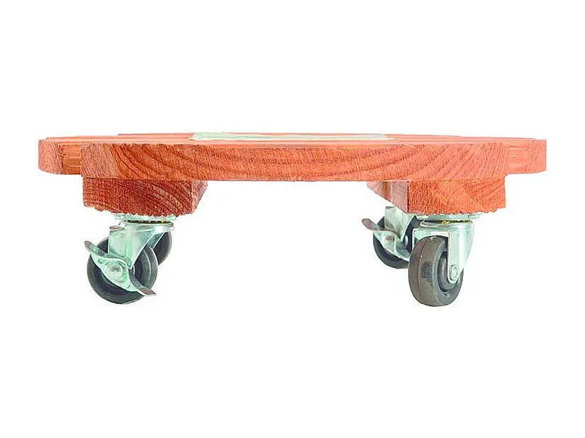 Support à roulettes bois FSC lasuré FLORA ROLL LASURE - Ø 30 cm