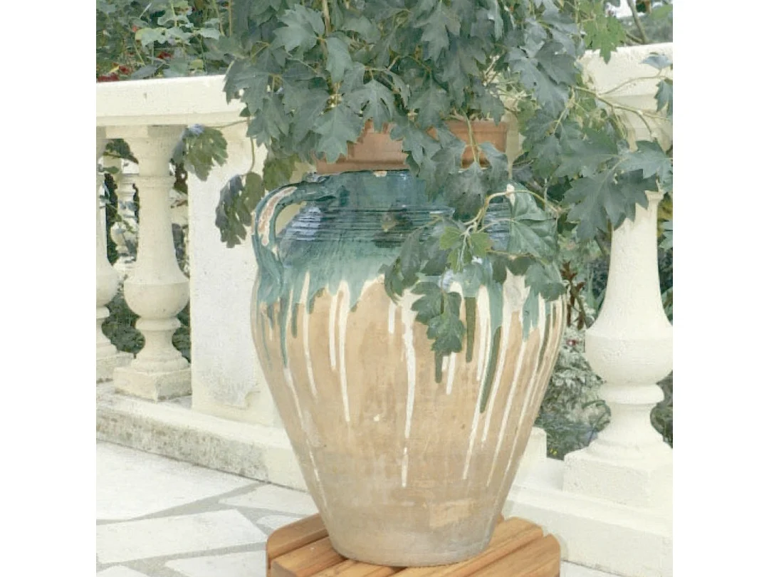 Support à roulettes bois FSC lasuré FLORA ROLL LASURE - Ø 30 cm