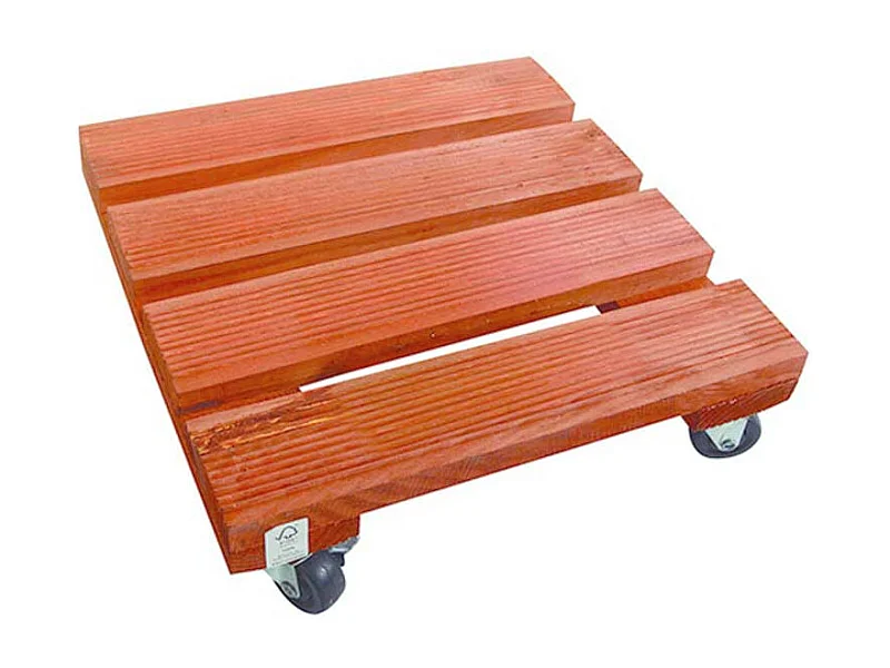 SOPORTE CON RUEDAS MADERA FLORA ROLL NORTENE 30X30 CM