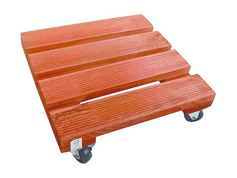 Soporte con ruedas madera flora roll nortene 30X30 CM
