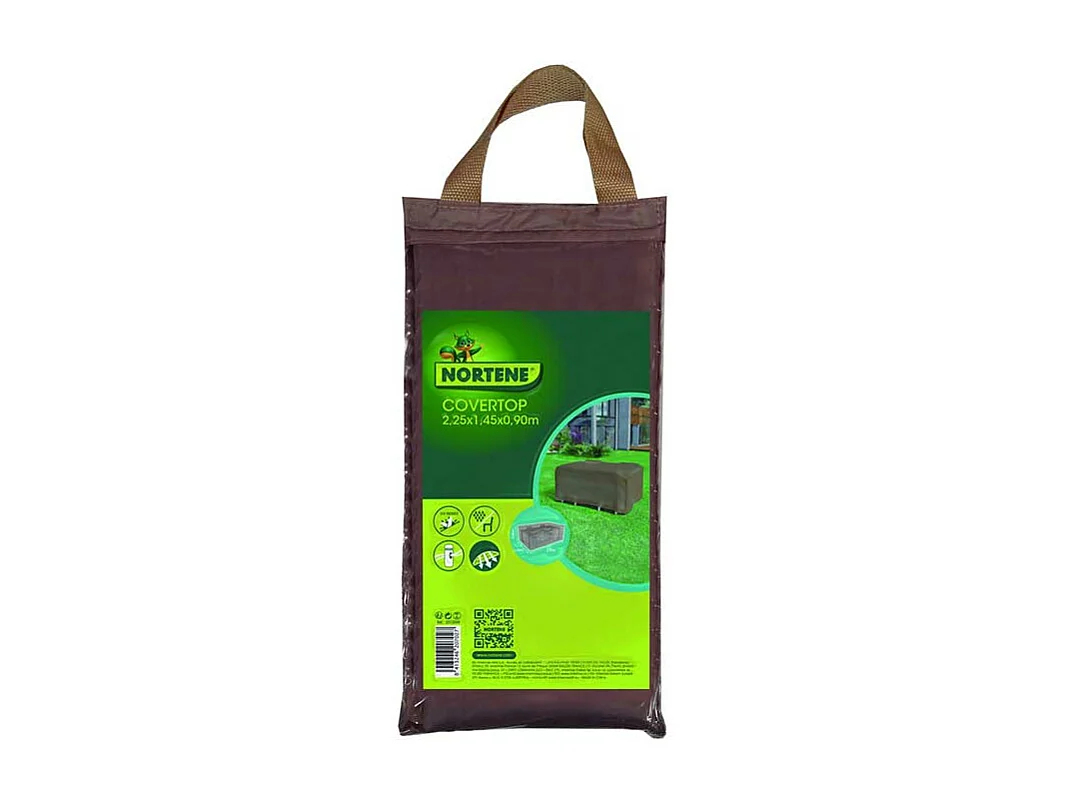 Housse de protection pour table rectangulaire + 4 chaises COVERTOP - Taupe - 225 x 145 x 90 cm