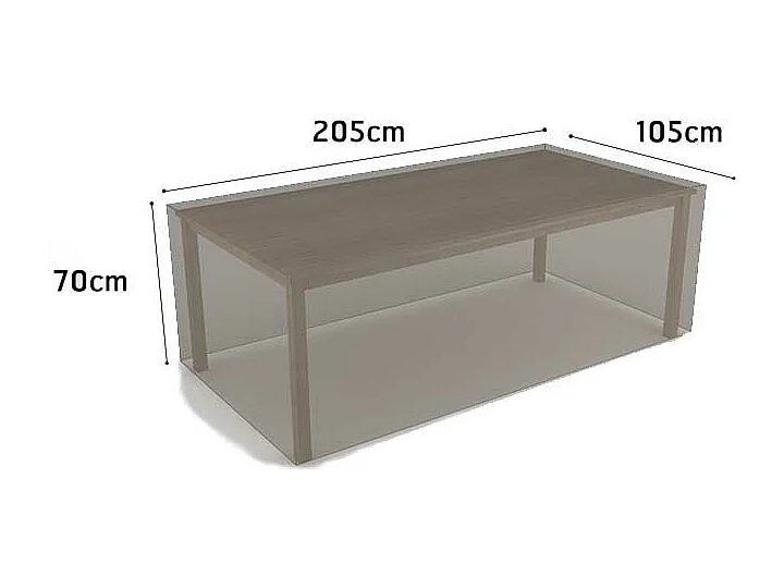 FUNDA PROTECTORA MESA RECTANGULAR 205X105X70 CM NORTENE