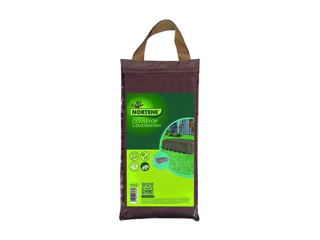 Housse de protection pour table rectangulaire + 8 chaises COVERTOP - Taupe - 325 x 205 x 90 cm