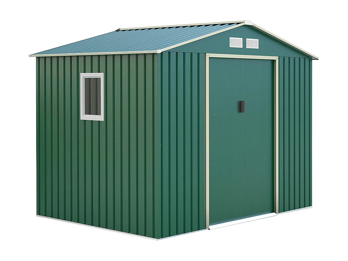 CASETA METALICA MALLORCA VERDE HIGH DOOR 2.78X2.11X1.94 M