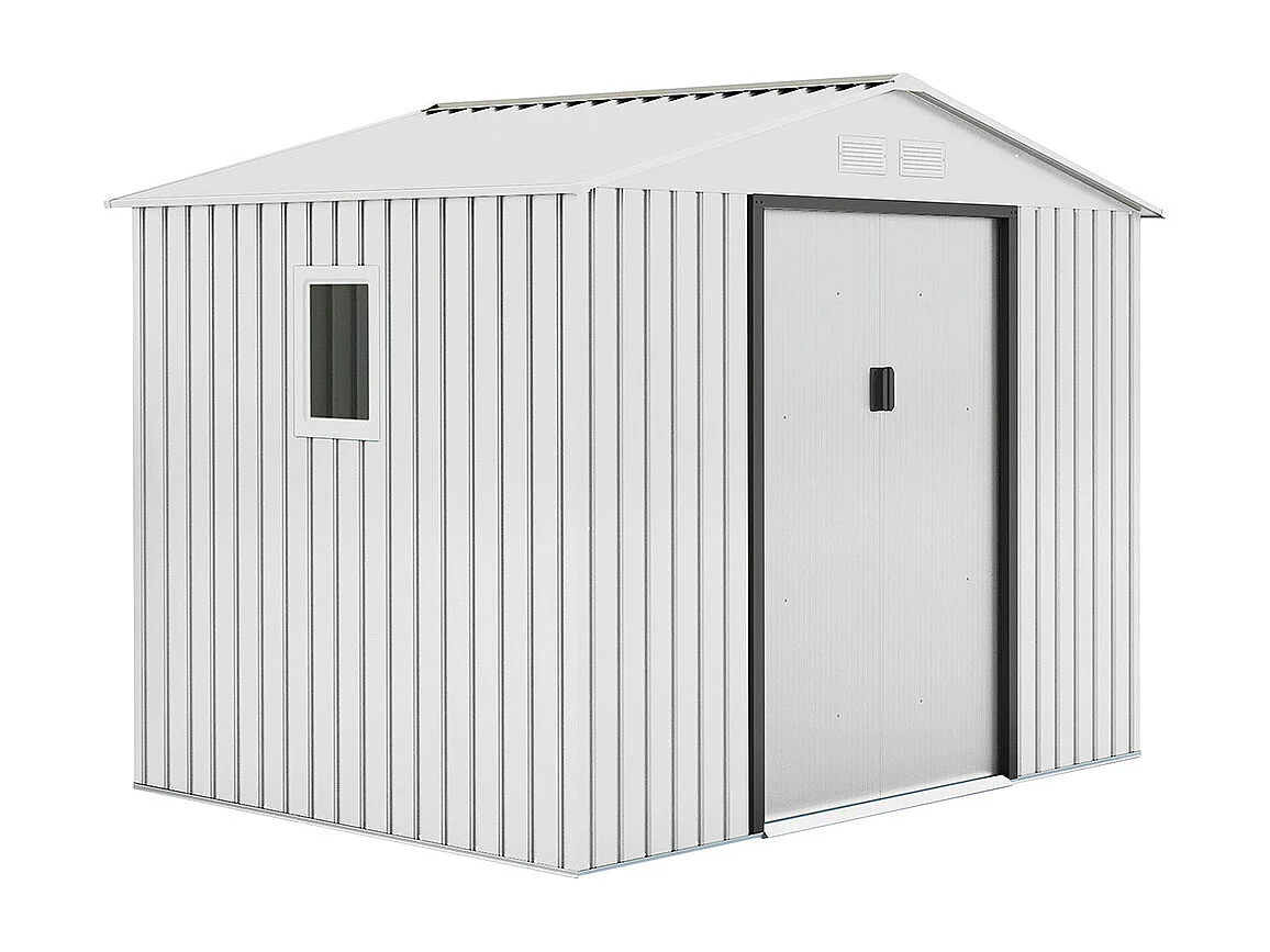 CASETA METALICA MALLORCA BLANCA HIGH DOOR 2.78X2.11X1.94 M NORTENE