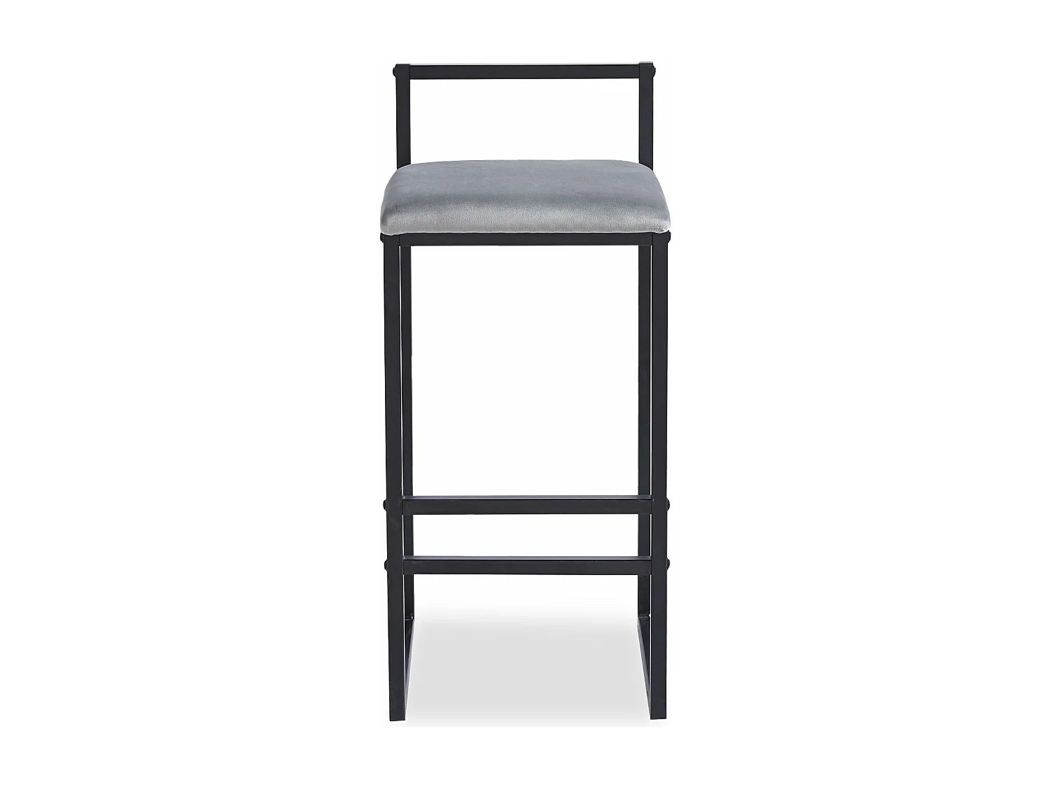 Tabouret de bar en métal Drakkar Noir et Velours Gris