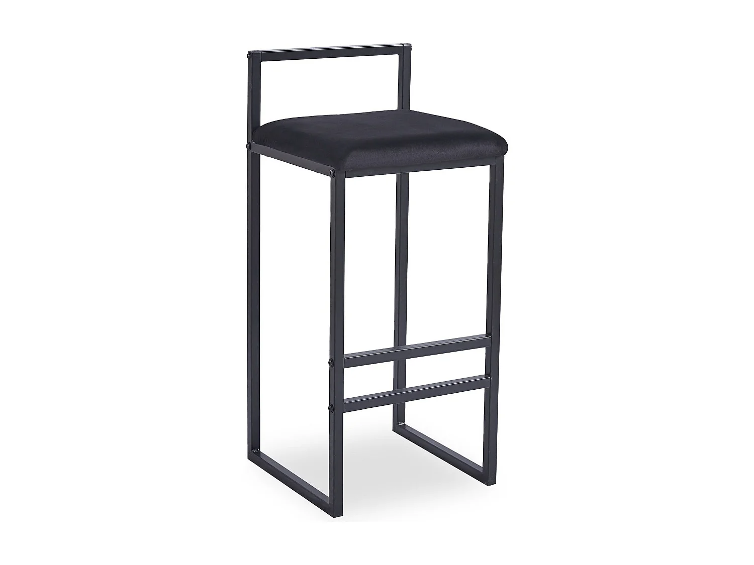 Tabouret de bar en métal Drakkar Noir et Velours Noir
