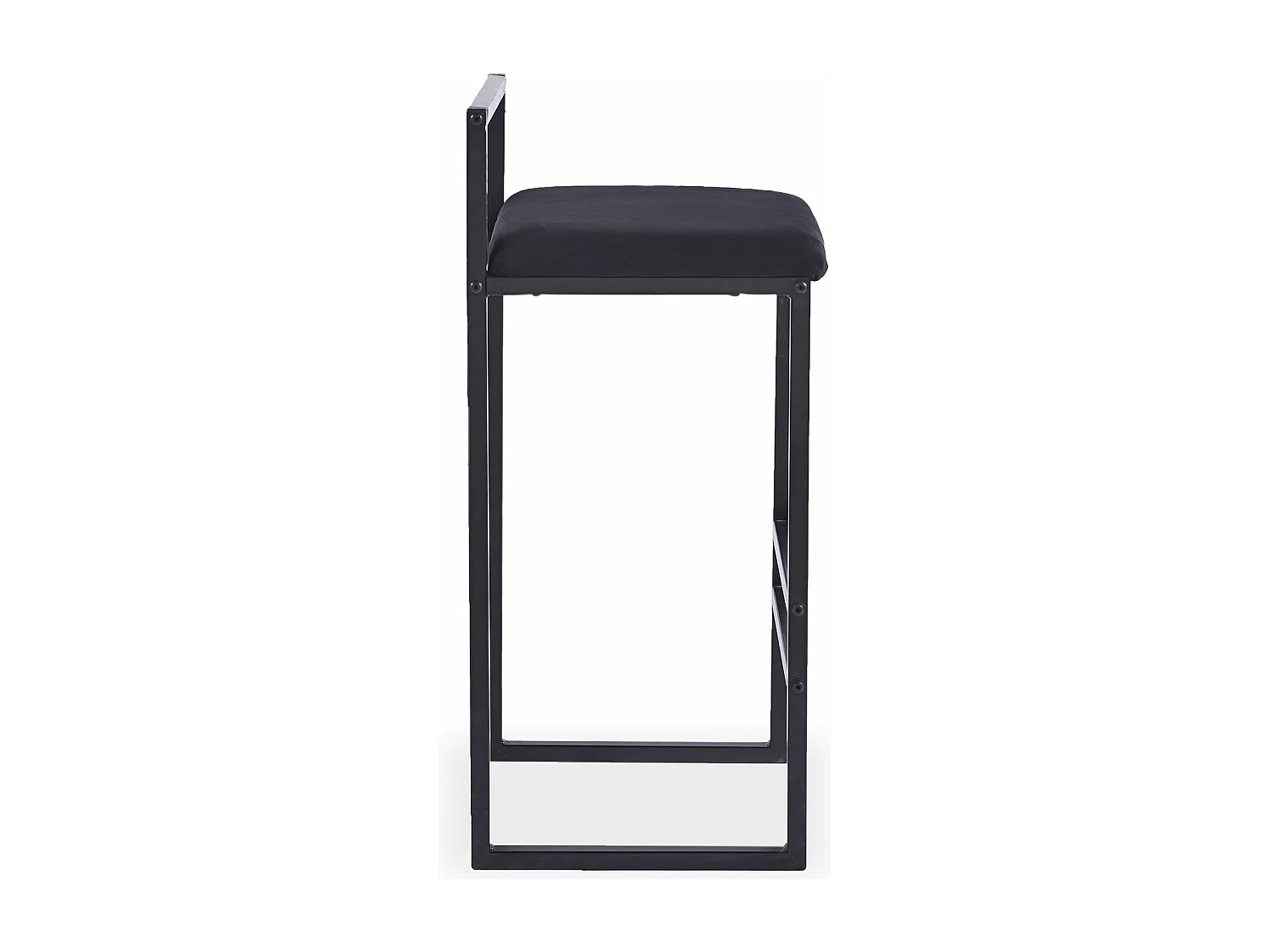 Tabouret de bar en métal Drakkar Noir et Velours Noir