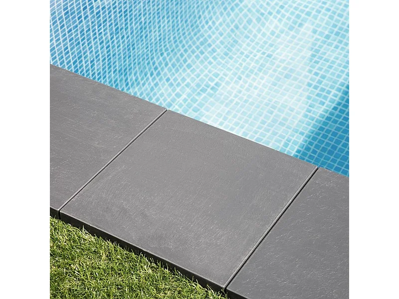 PACK 9 BALDOSAS CLICKFLOOR PIZARRA LOP 30X30CM ANTRACITA