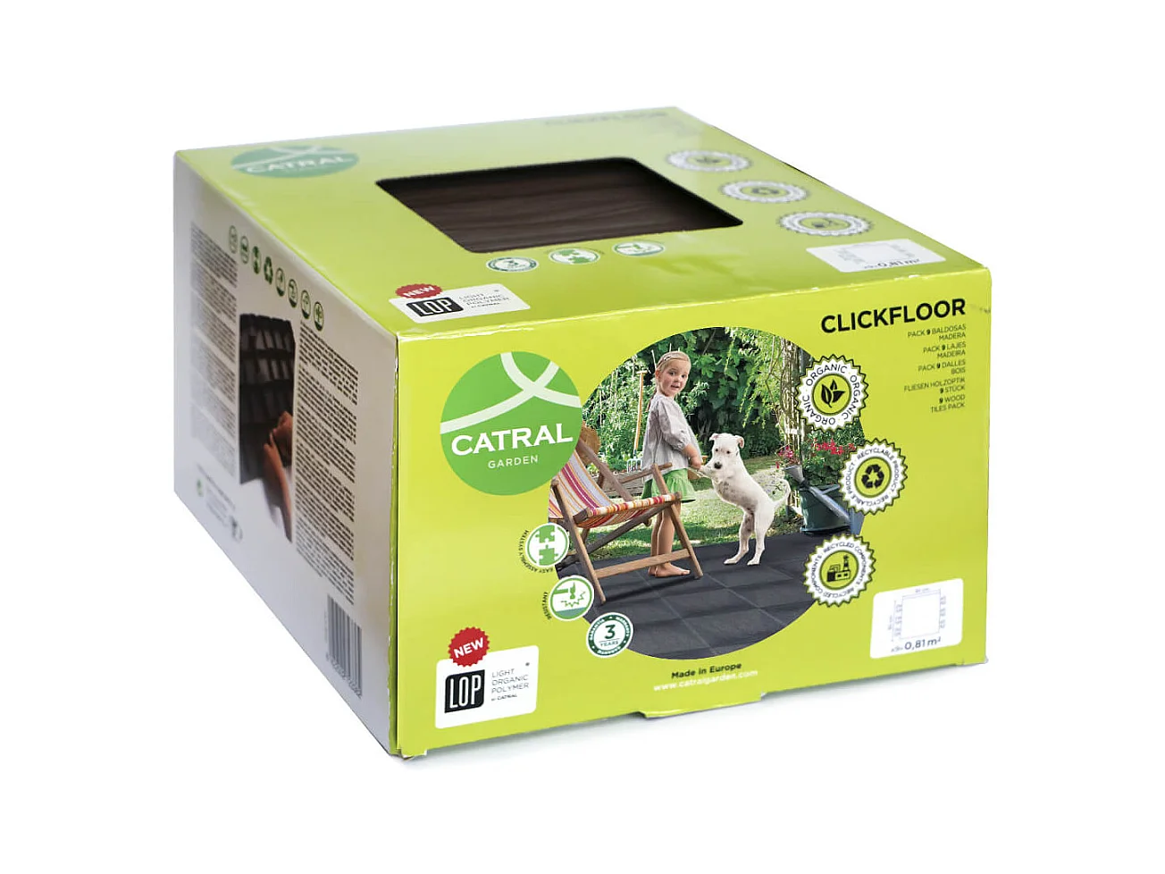 PACK 9 BALDOSAS CLICKFLOOR PIZARRA LOP 30X30CM ANTRACITA