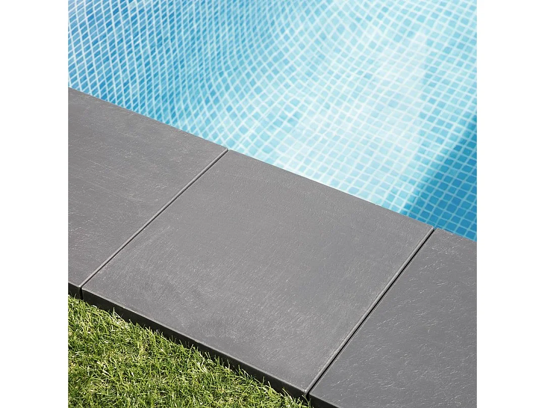 PACK 9 BALDOSAS CLICKFLOOR PIZARRA LOP 30X30CM ANTRACITA