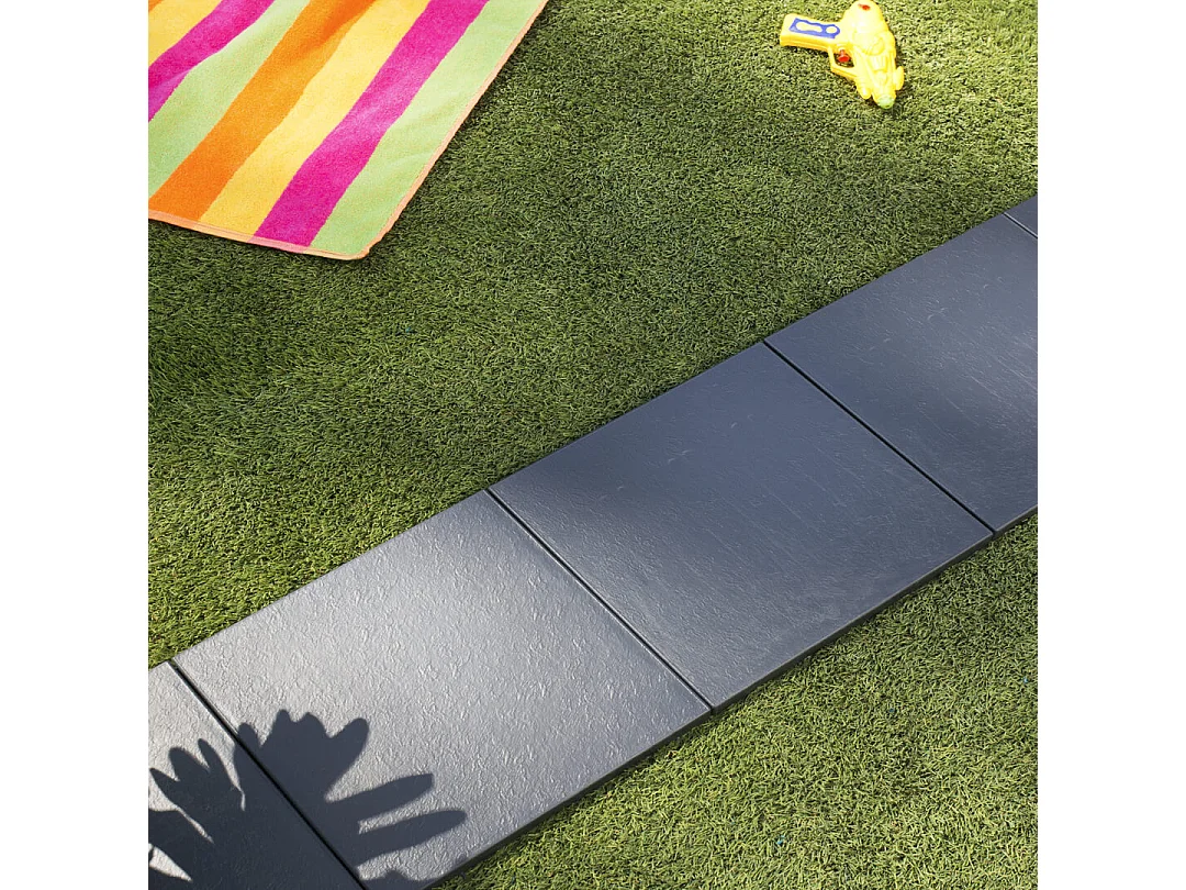 PACK 9 BALDOSAS CLICKFLOOR PIZARRA LOP 30X30CM ANTRACITA