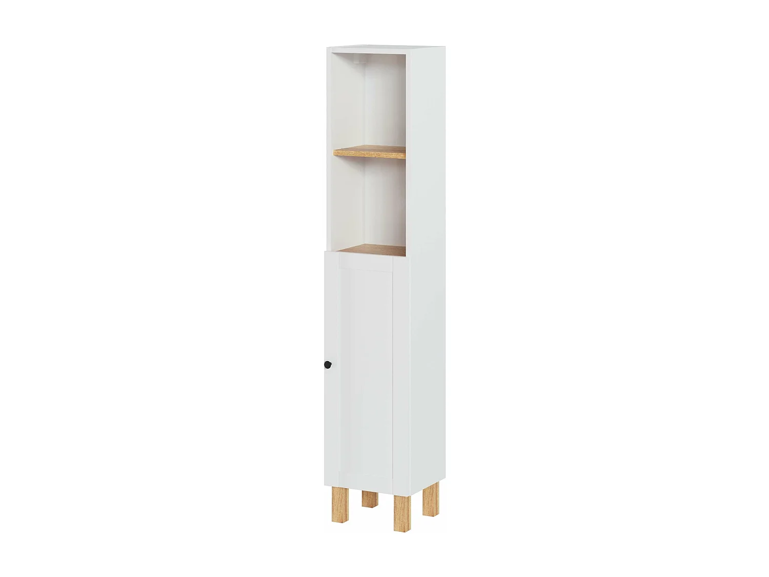 Colonne de salle de bain SAVAN 1 porte 140x30x27 cm blanc T-BATH