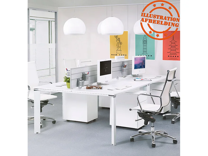 Séparateur de Bureau "Hide" 160cm Argent