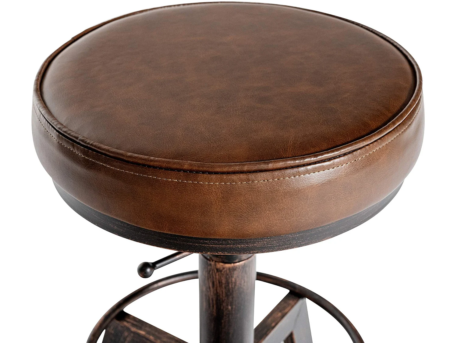 Lot de 2  Tabouret - Similicuir - Bronze - Destin