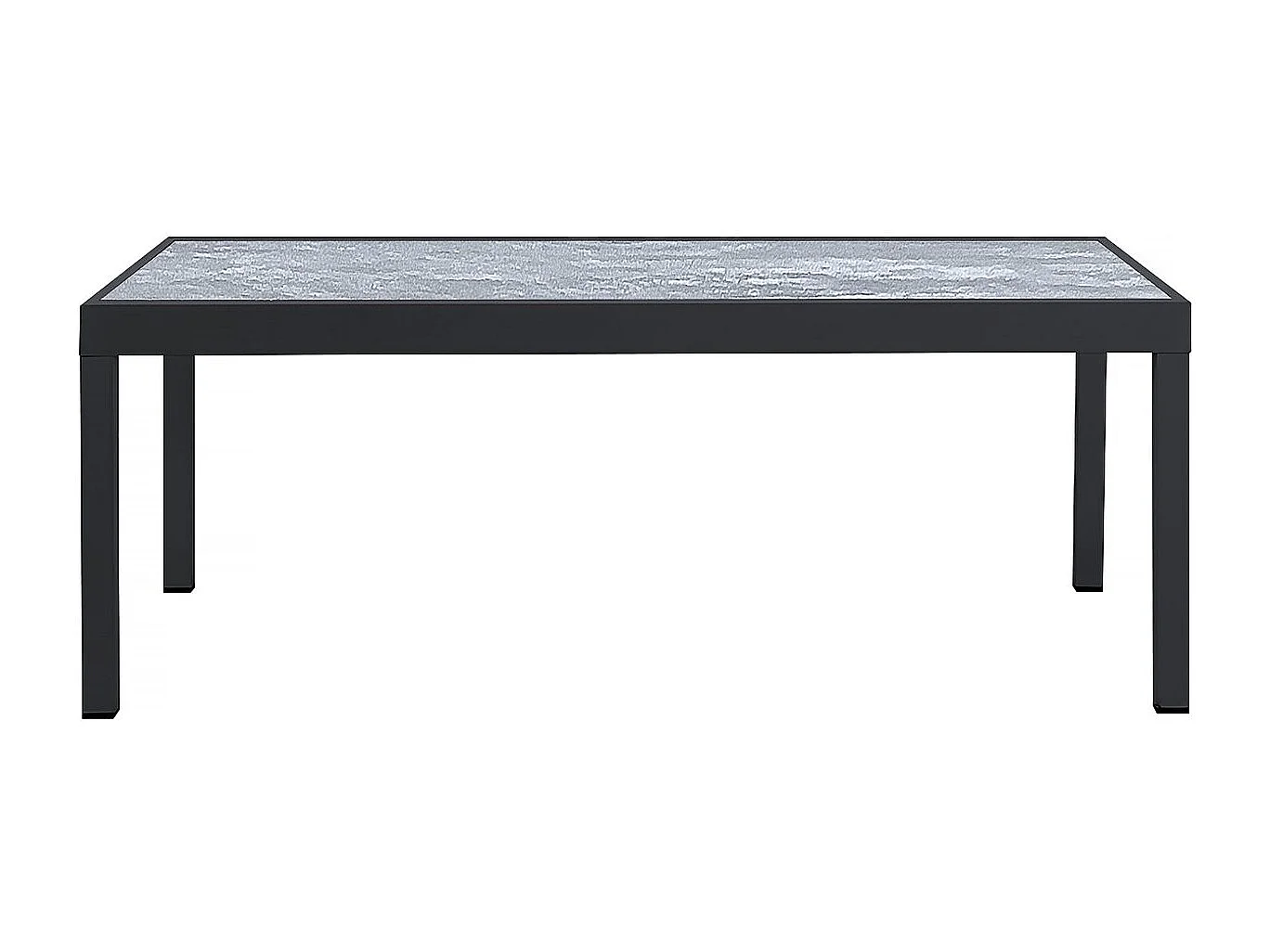 Rozkładany zestaw do jadalni "Lagos" - Rozkładany stół 200/320 x 105 x 76 cm - 10 krzeseł - Czarny