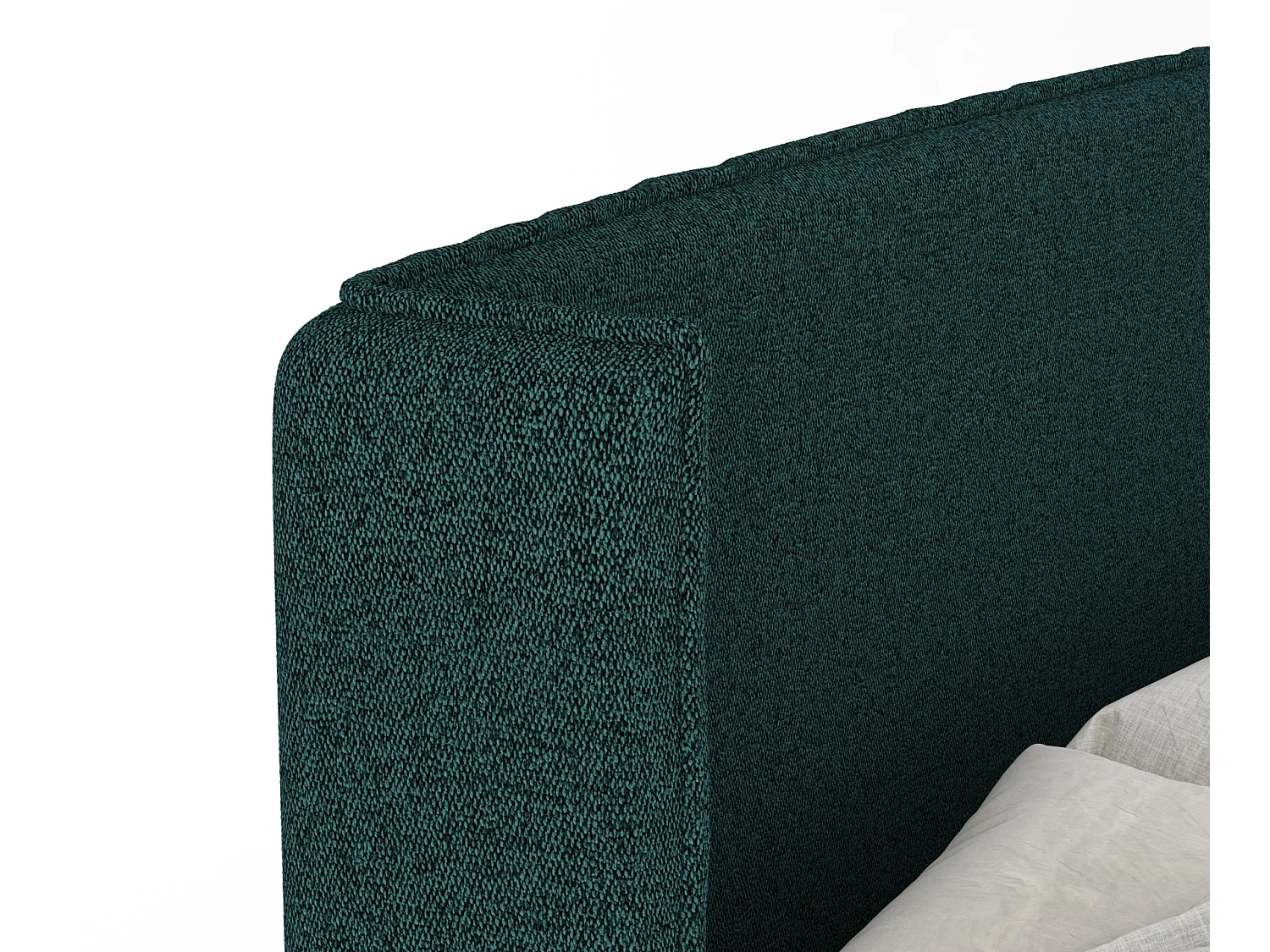 Boxspringbett aus Webstoff Ardis - Matratze - Toppermatratze - 140x200 cm - grün