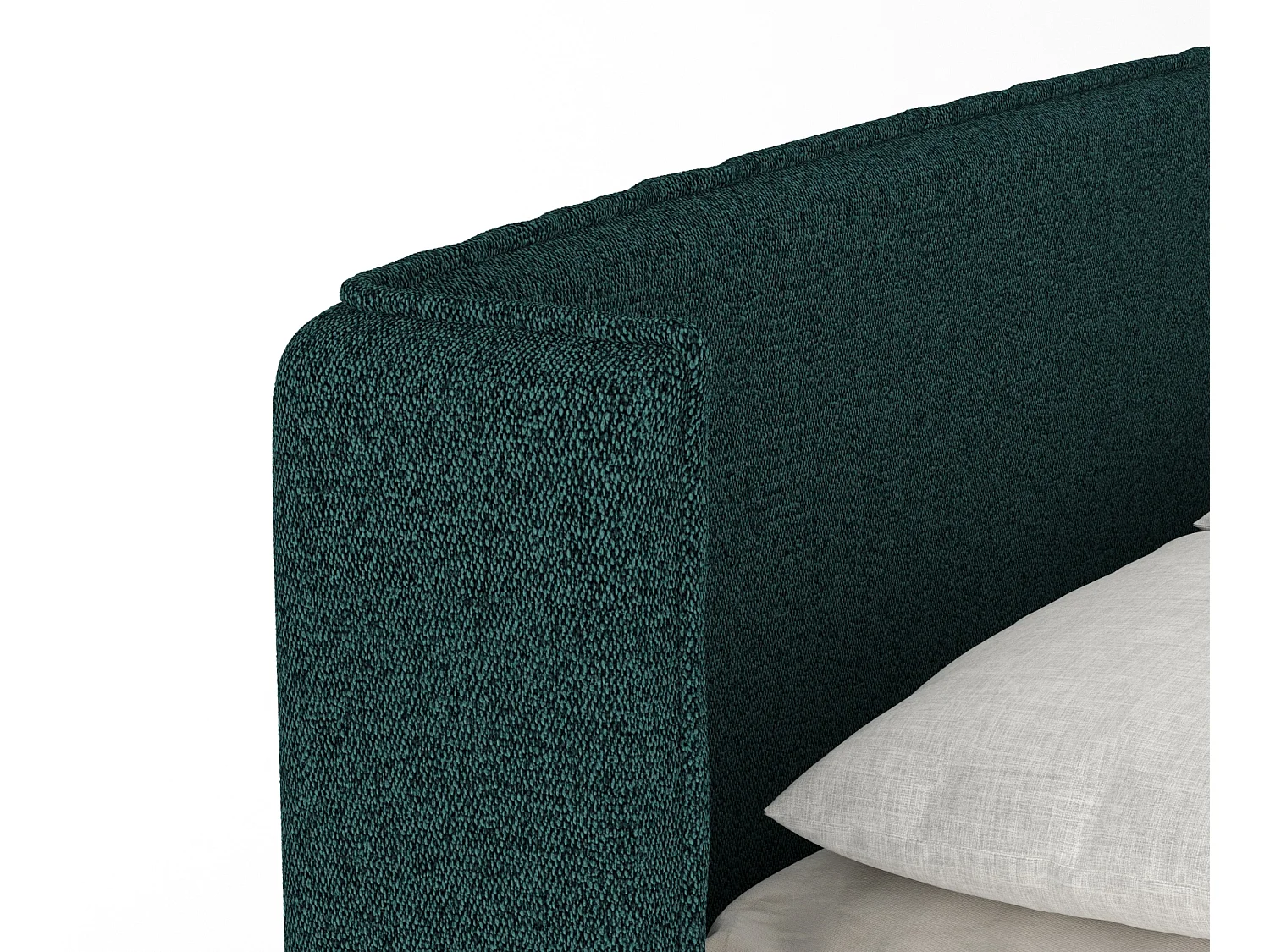 Boxspringbett aus Webstoff Carizzo - Matratze - Toppermatratze - 160x200 cm - grün