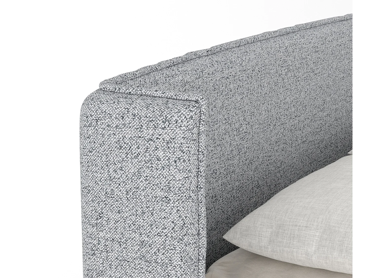 Lit boxspring en toile tissée Carizzo - matelas - surmatelas - 200x200 cm - gris