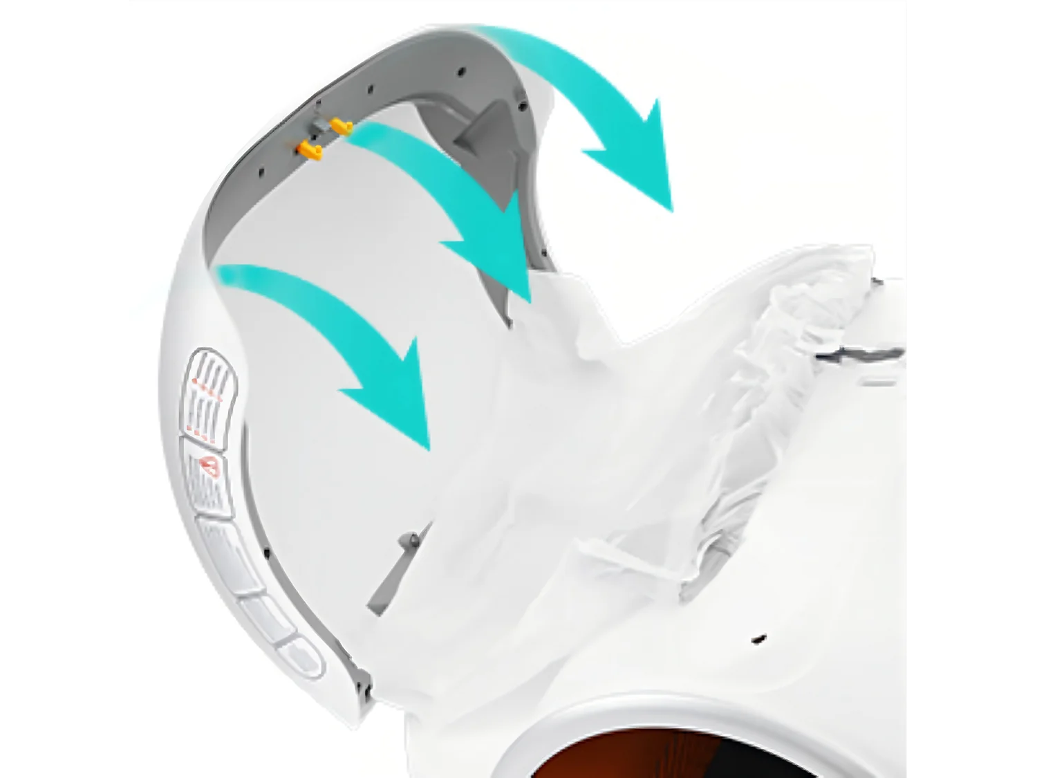 Casa igienica per gatti, vassoio per rifiuti, odore automatico e eliminato, con sensore a infrarossi e app, 48x52x50,5 cm