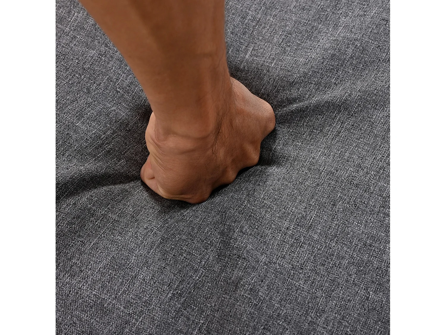 Conjunto de mobiliário de jardim em metal de 5 lugares: um sofá de 3 lugares + 2 cadeirões + mesas de encaixe em vidro, pernas ajustáveis, com almofadas