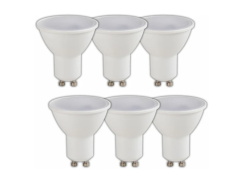 Lot 6 ampoules LED connectée GU10 (LuzE) 2700/6500K 400lm 5W WiFi - Voltman