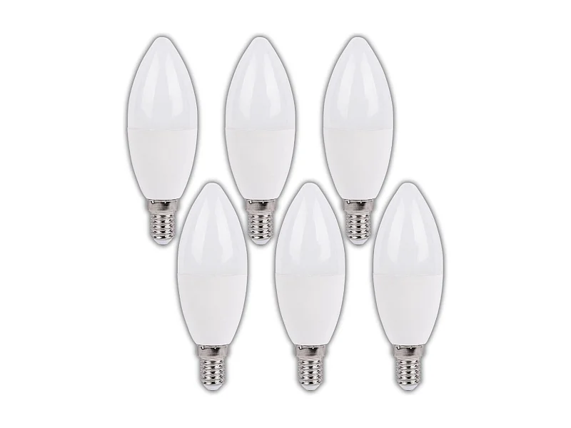 Lot 6 ampoules LED connectées E14 (LuzE) 2700/6500K 400lm 5W WiFi - Voltman