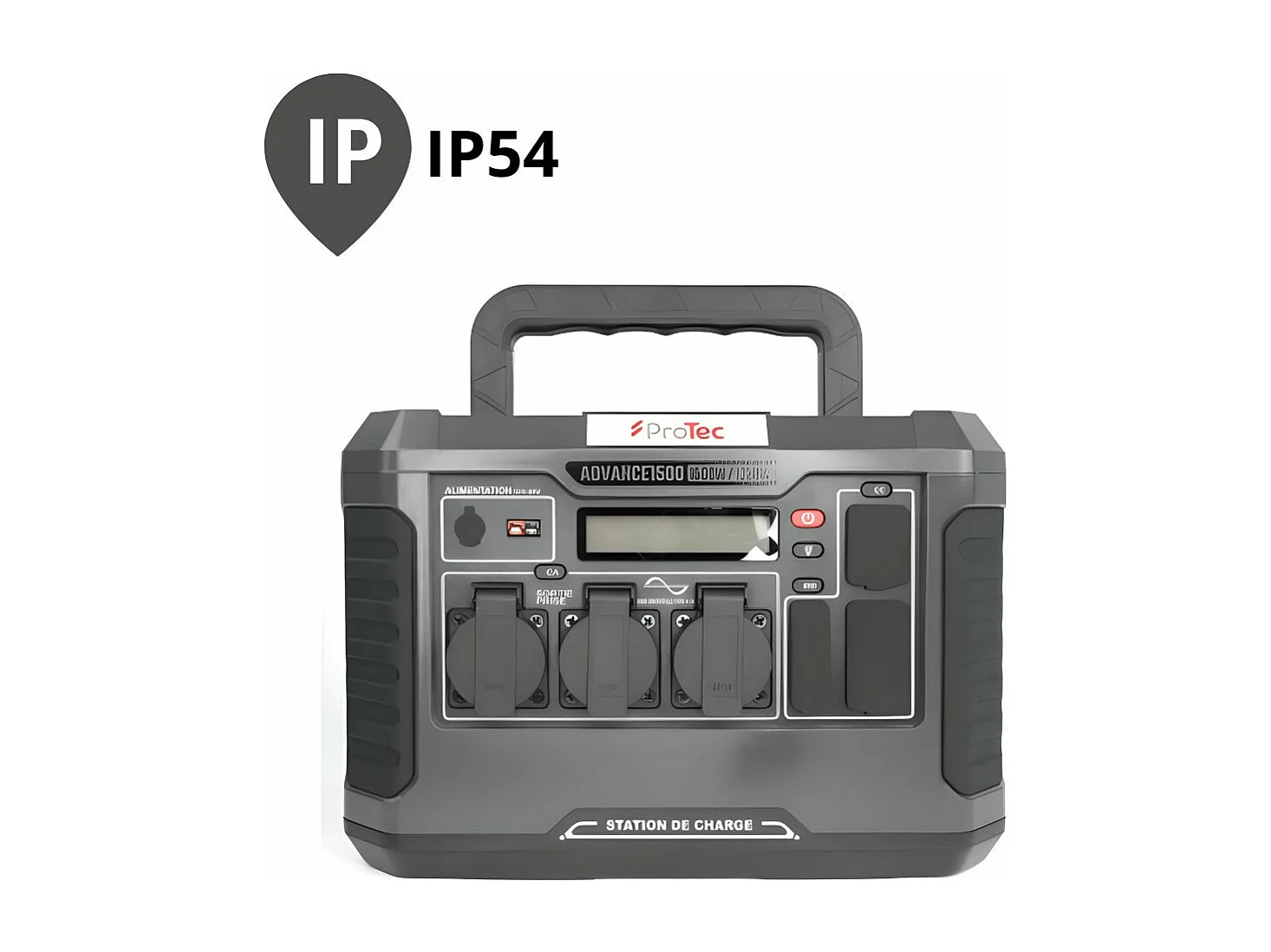 Station d'énergie portable Advance 1500 - Générateur électrique - 1328Wh/1500W - Sortie AC - Noir - Protec