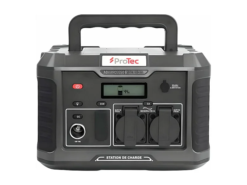 Station d'énergie portable Advance 650 - Générateur électrique - 634Wh/600W - Sortie AC - Noir - Protec