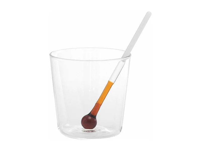 Spritzometer Tumbler-Messbecher – Set mit 2 Gläsern + Spritzspender, dekoriertes Glas, hergestellt in Italien – Zafferano Italia