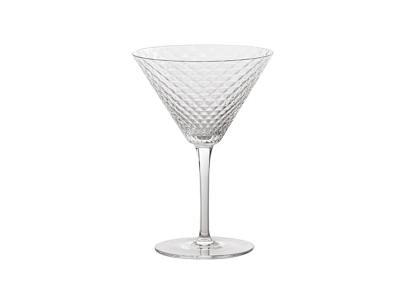 Martini Set de 4 pcs Gobelet 23 cl Verre pour Cocktails et Vins Aromatiques, Design Élégant Zafferano Fabriqué en Italie