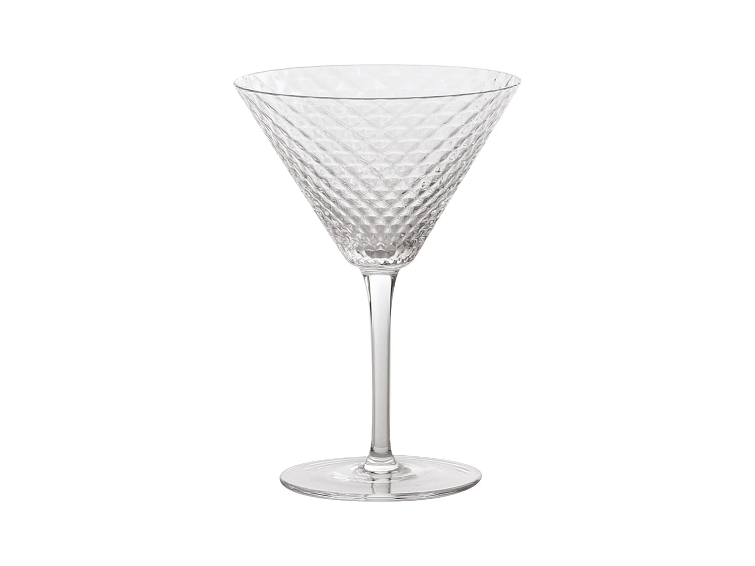 Martini Set de 4 pcs Gobelet 23 cl Verre pour Cocktails et Vins Aromatiques, Design Élégant Zafferano Fabriqué en Italie
