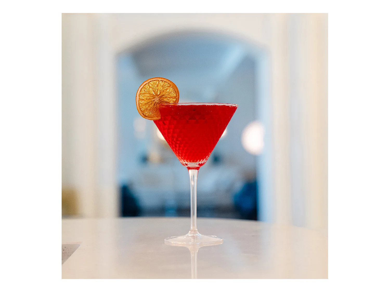 Martini Set de 4 pcs Gobelet 23 cl Verre pour Cocktails et Vins Aromatiques, Design Élégant Zafferano Fabriqué en Italie