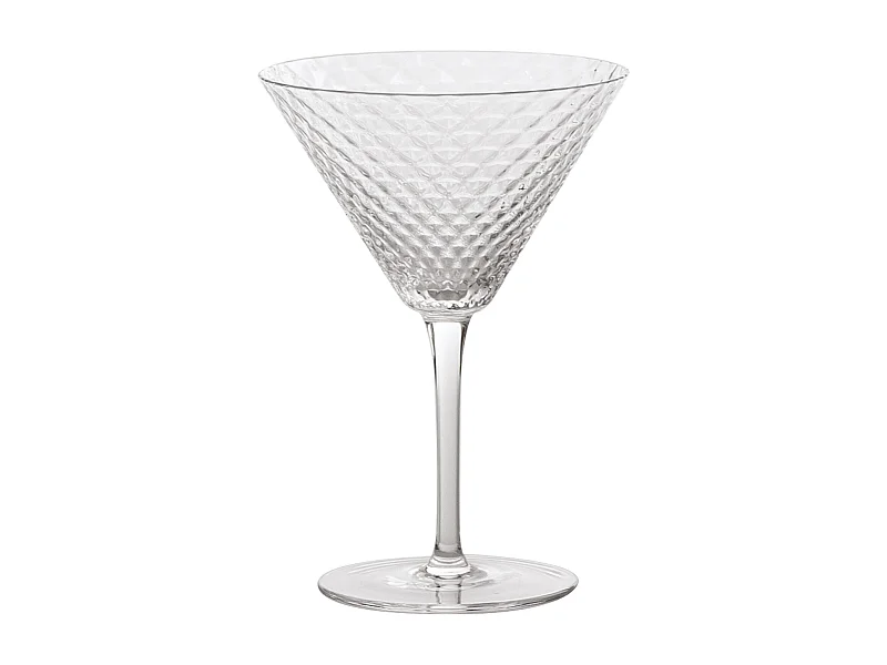 Martini Set de 4 pcs Gobelet 23 cl Verre pour Cocktails et Vins Aromatiques, Design Élégant Zafferano Fabriqué en Italie