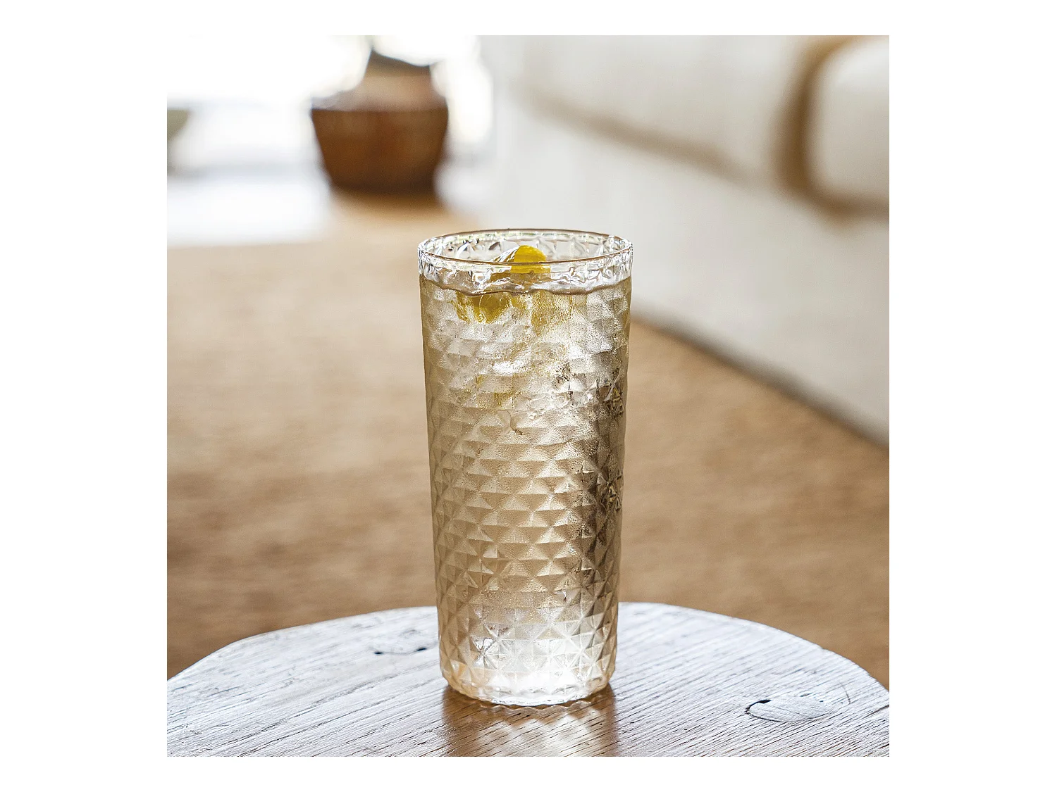 Highball Set de 4 Verres à Cocktail et Vins Aromatiques 41cl, Verre, Design Élégant Zafferano Fabriqué en Italie