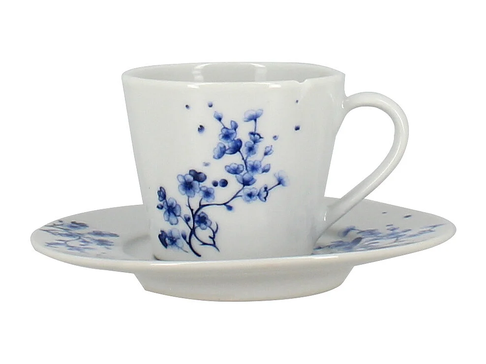 Novastyl - Lot 6 Paire-tasses Centauree 22cl En Porcelaine