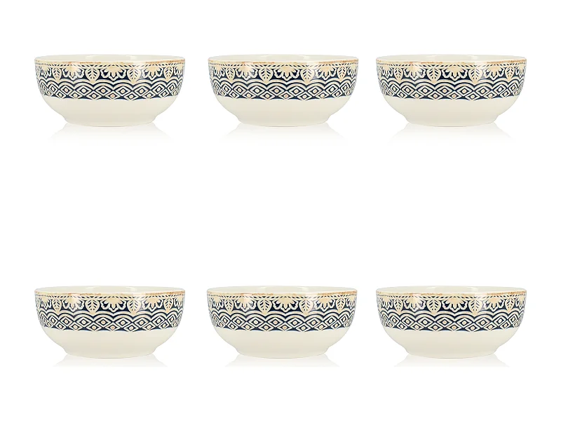 Novastyl - Lot 6 Coupelles Byzance 12cm En Porcelaine