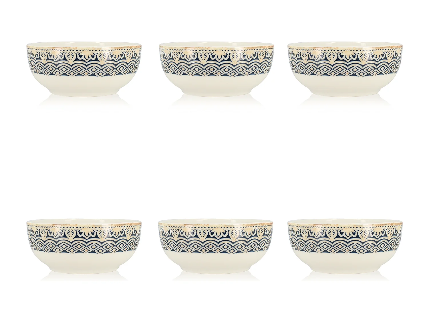 Novastyl - Lot 6 Coupelles Byzance 12cm En Porcelaine