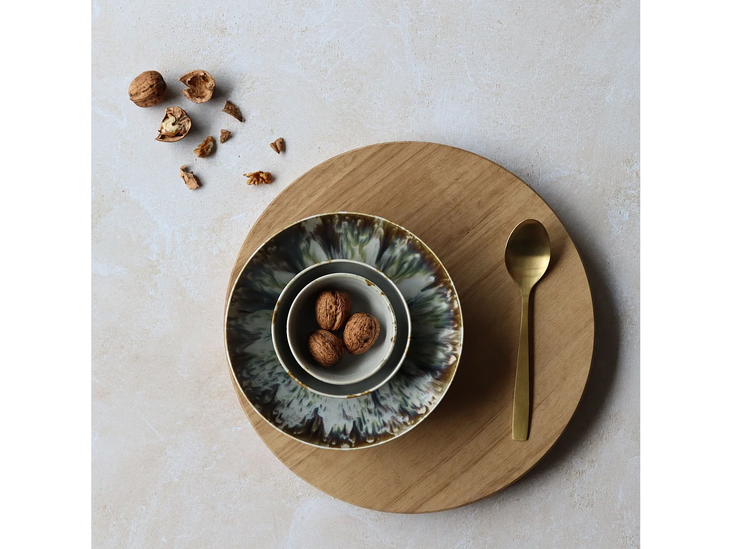 Novastyl - Lot 6 Coupelles Maka En Porcelaine 12cm