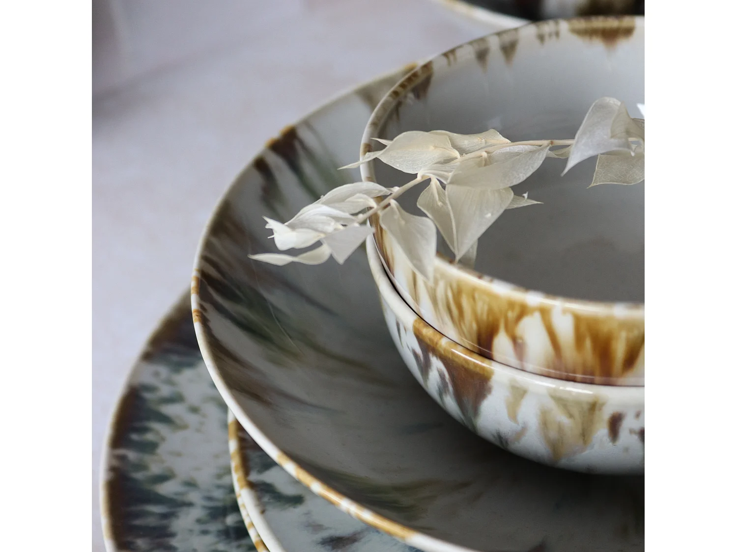 Novastyl - Lot 6 Coupelles Maka En Porcelaine 16cm