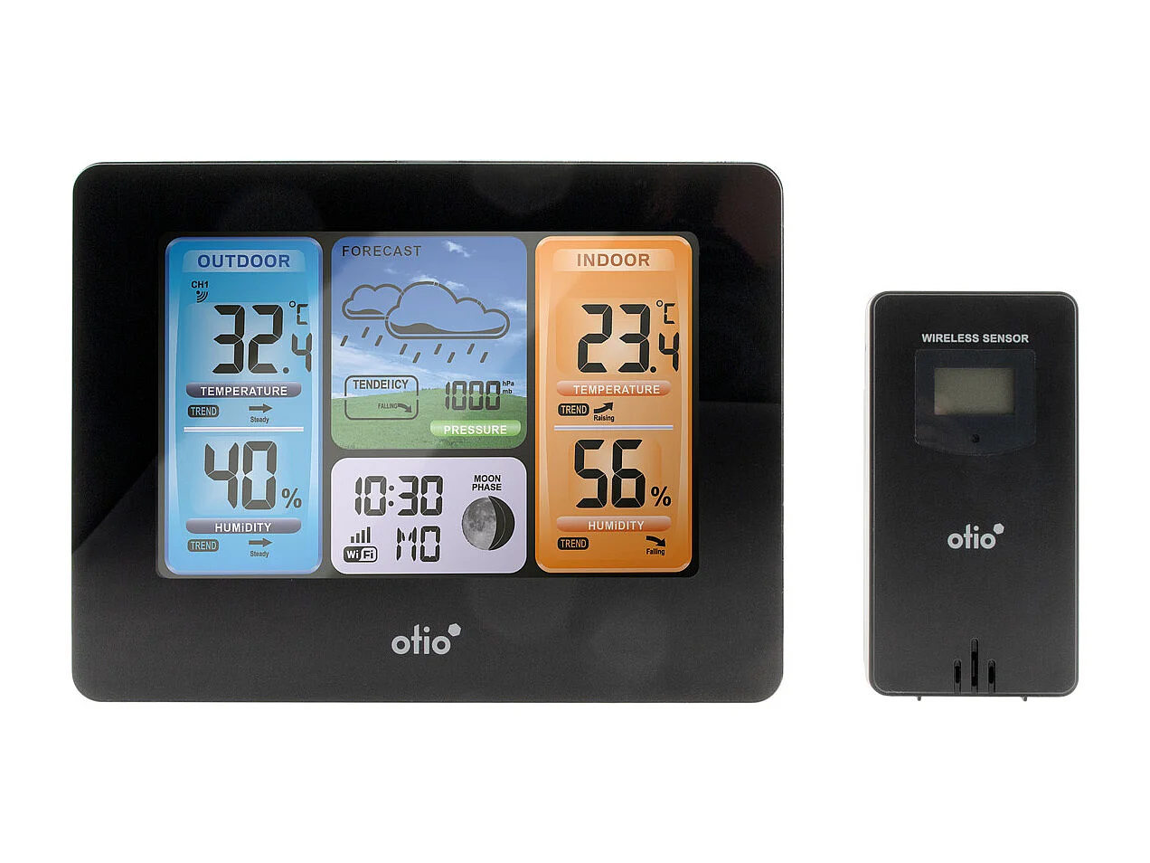 Station météo connectée + capteur sans fil - Otio