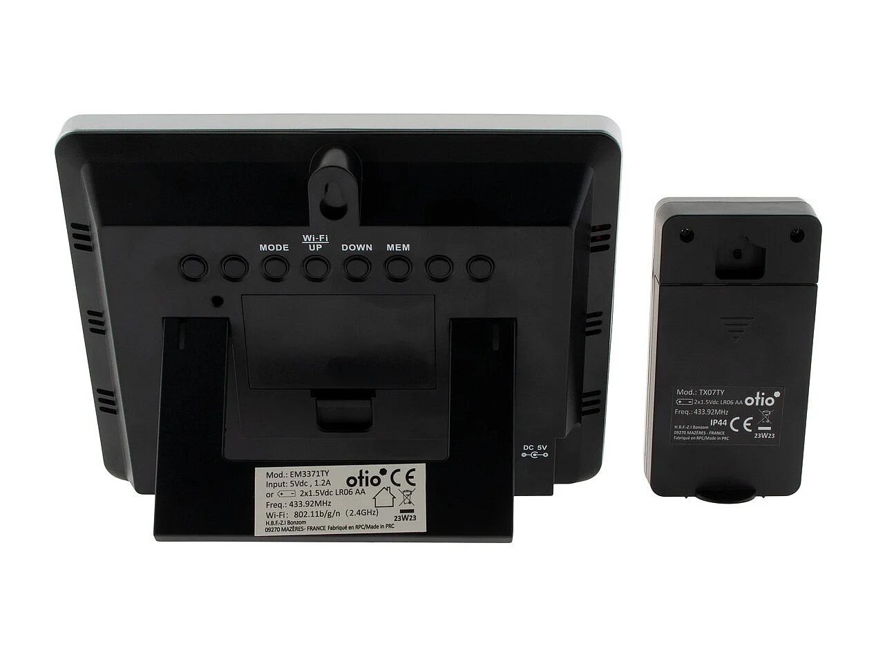 Station météo connectée + capteur sans fil - Otio