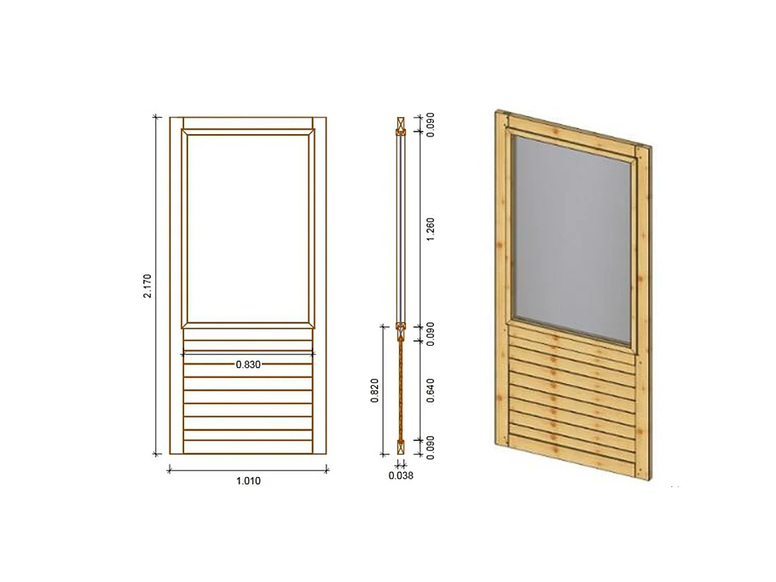 Gazebo da giardino in legno pergola 4.04x4.04 m con pannelli - Impregnata - ALT126 - ALTANKA