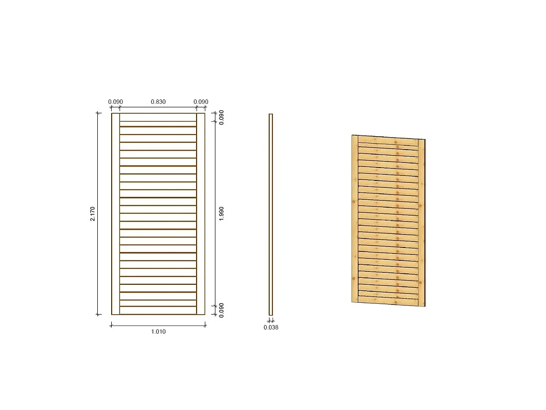 Gazebo da giardino in legno pergola 4.04x4.04 m con pannelli - Impregnata - ALT125 - ALTANKA