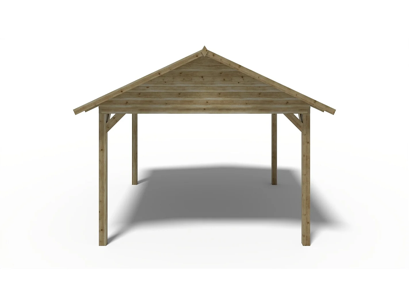 Gazebo da giardino in legno pergola 4.04x4.17 m - Impregnata - ALT36 - ALTANKA