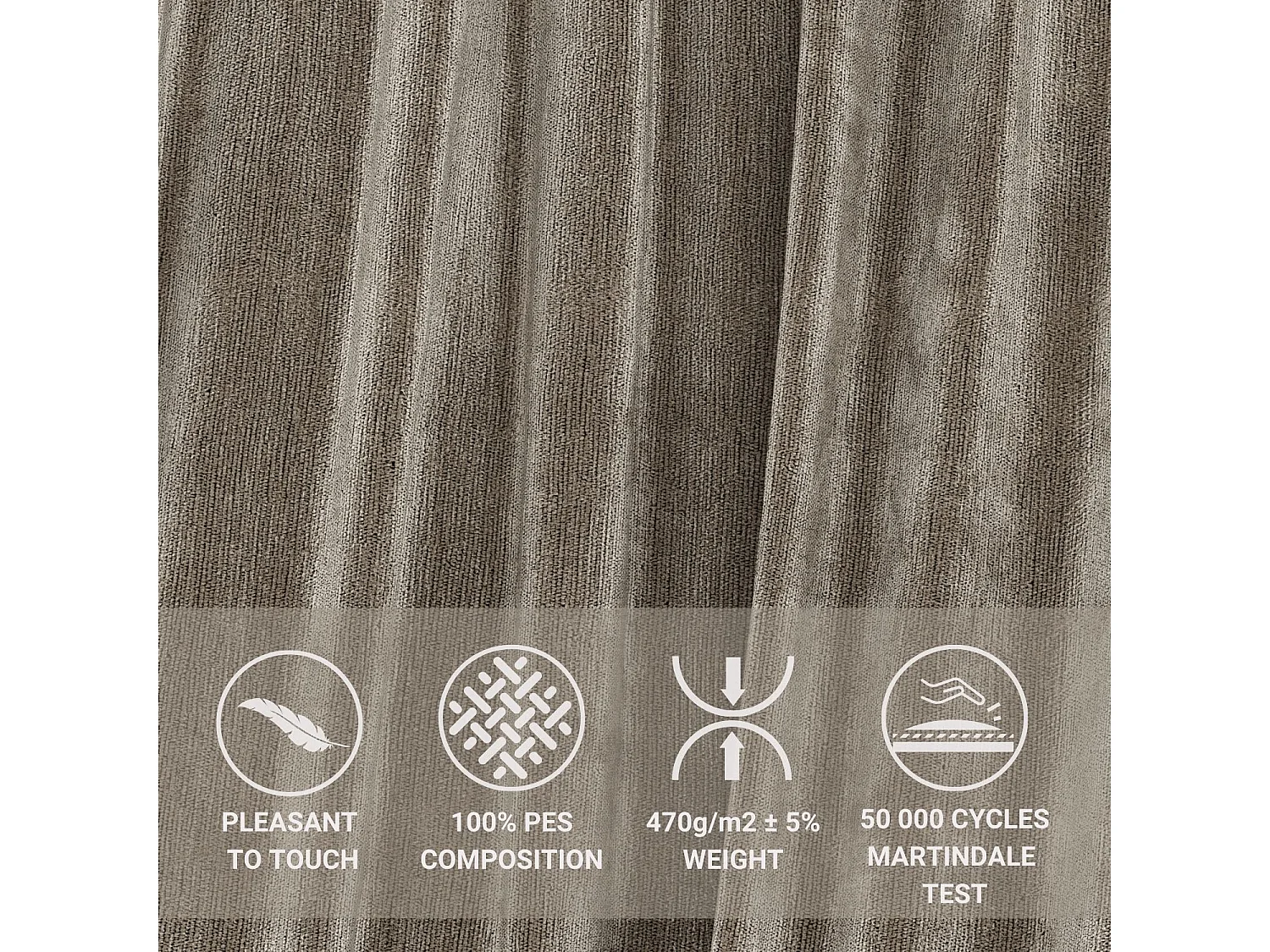 Boxspringbett aus Chenille-Stoff Ambrosia - Matratze - Toppermatratze - 200x200 cm - beige