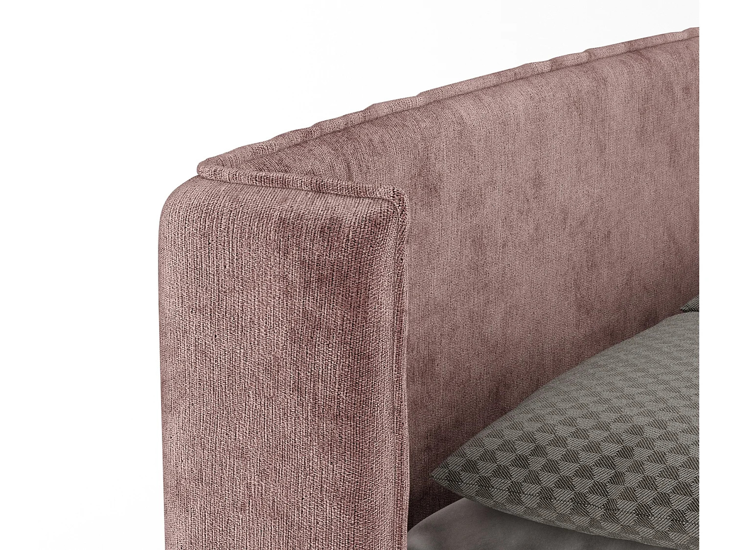 Lit boxspring en tissu chenille Passion - matelas - surmatelas - 160x200 cm - rose