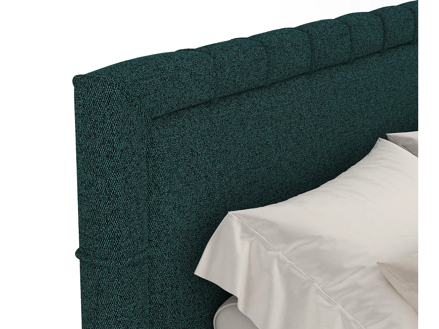 Lit boxspring en toile tissée Rimini - matelas - surmatelas - 160x200 cm - vert